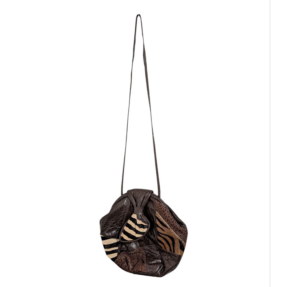 Vintage Leather Patchwork Women's Purse Over the Shoulder Animal Aruba Bags
